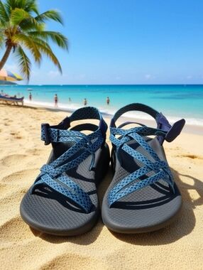 Chaco Z/Cloud X Sandals Blue Pattern Sz W6